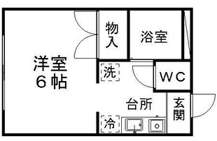 ＭＹコーポ（家具家電付）の物件間取画像